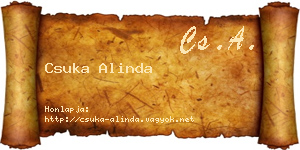 Csuka Alinda névjegykártya